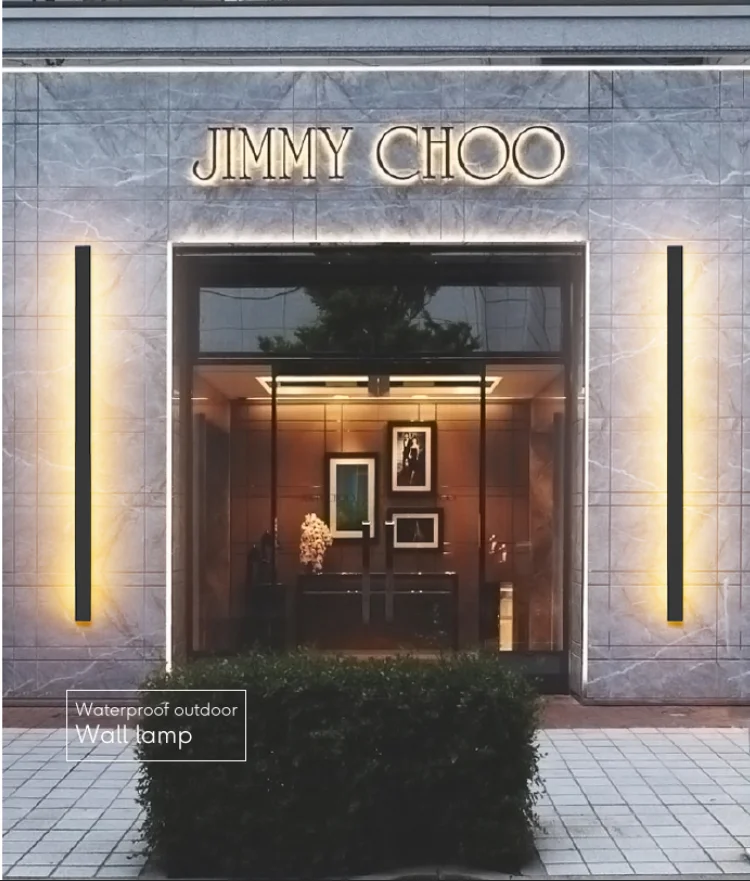 Hotel Villa Waterproof Garden Linear Long Strip Wall Sconce Outdoor Lighting Fixture Lamps LED Lights for