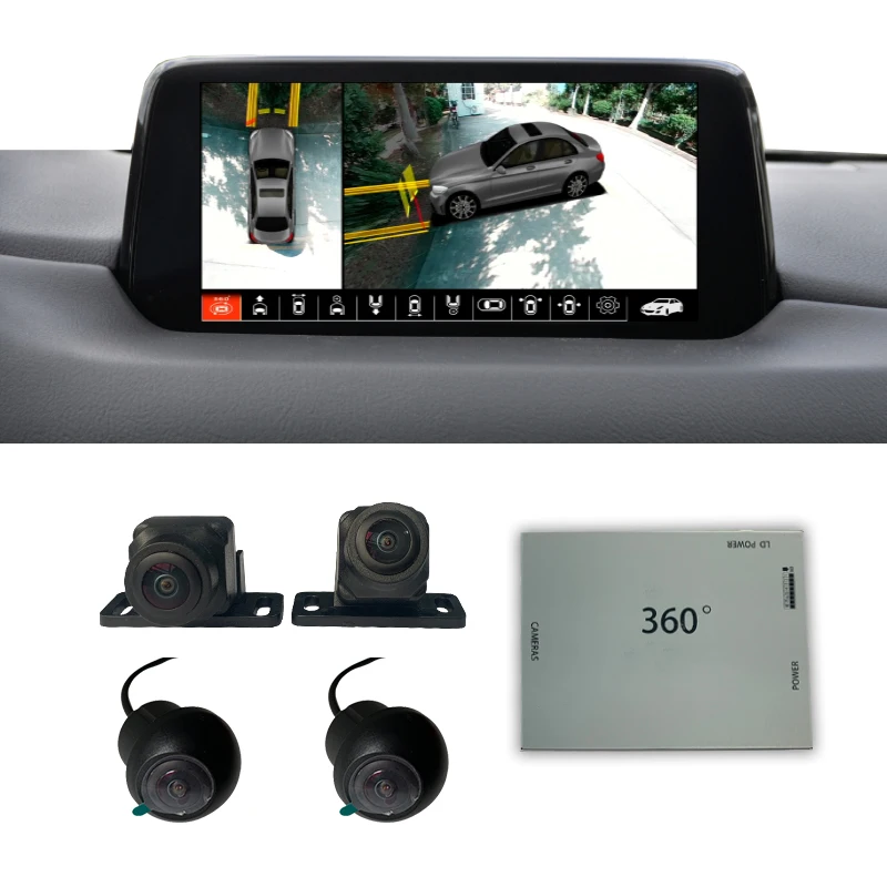 3D Universal Panoramic 360  Camera Car Bird View System for Android Screen Head Unit