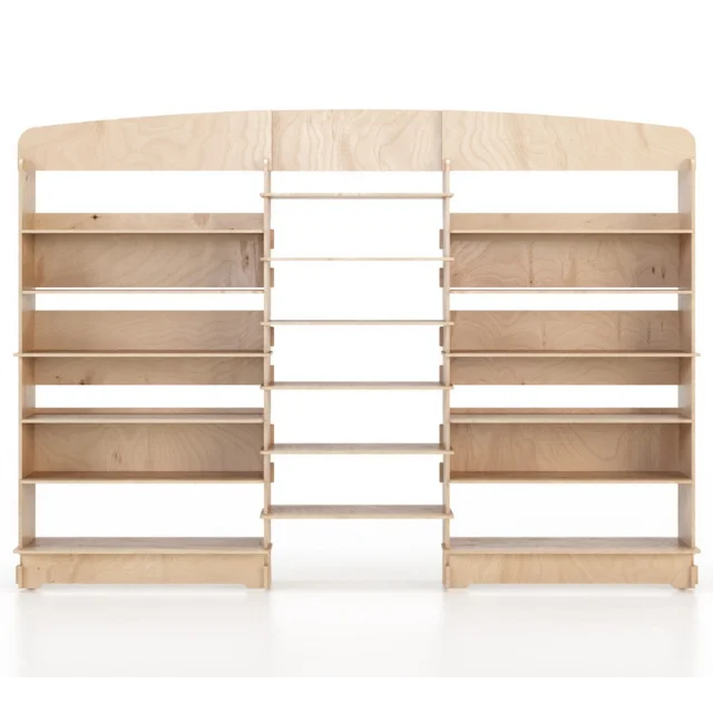 Clothing Display Rack Adjustable Shelves 290m Custom Logo Wooden Flooring Display For Retail Shops