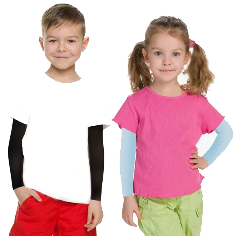 Custom Summer Sunscreen Cooling Breathable cycling arm sleeves Baby Use Ice Silk compression arm sleeve for arm