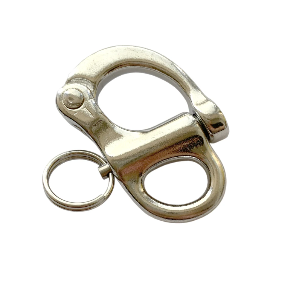 Stainless Steel Quick Release Fixed Bail Snap Shackle for Hardware Rigging Outdoors