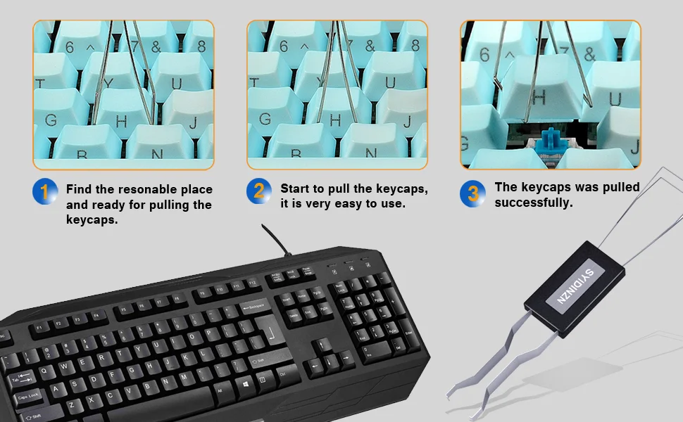 Keycap Puller Stainless Steel Key Removal Tool Keycaps Remover for Mechanical Keyboard Removing Fixing Tools