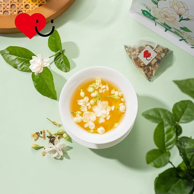 Factory customized organic scented tea with nylon rope pyramid bag tea