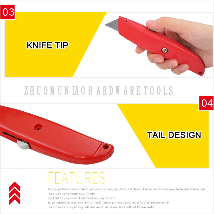 General Purpose Utility Knives Aluminum Sliding Blade Heavy Duty Knife For Cutting Carpet