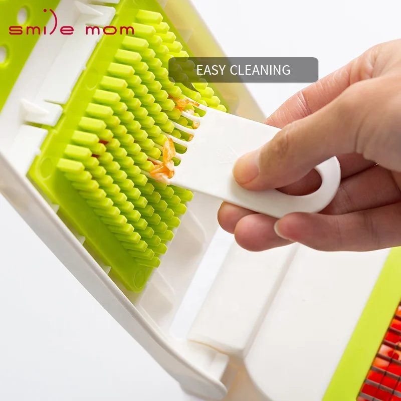 Smile mom Multi Purpose 7 in 1 Onion Food Slicer Fruit Nice Dicer Mandoline Vegetable Chopper Multifunctional Slicer