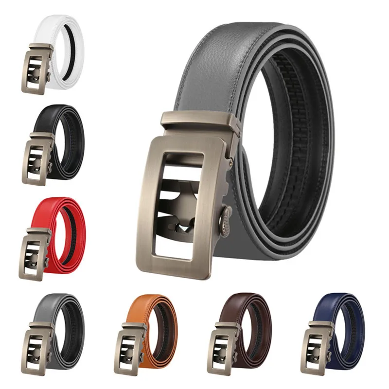 Ремень мужской из воловьей кожи с автоматической пряжкой, Модный деловой, для отдыха, Прямая продажа с завода