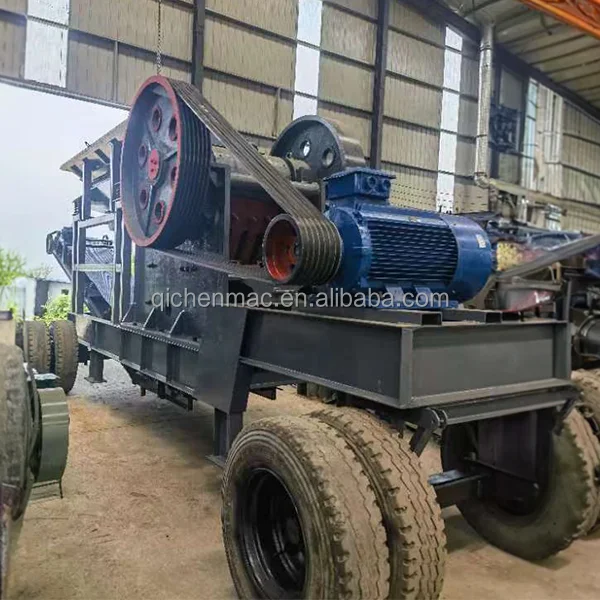 Fully automatic Quarry Gravel Limestone pe 600x900 jaw crusher mobile crusher plant For Sale