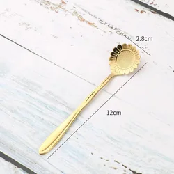 Fashionable mixing spoon stainless steel gold tea spoon drink coffee spoon