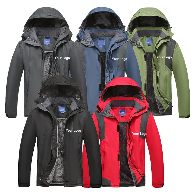 Зимняя куртка на заказ, Мужская горнолыжная водонепроницаемая куртка, ветрозащитный дождевик, ветровка, зимнее пальто с флисовой подкладкой, лыжная куртка на заказ