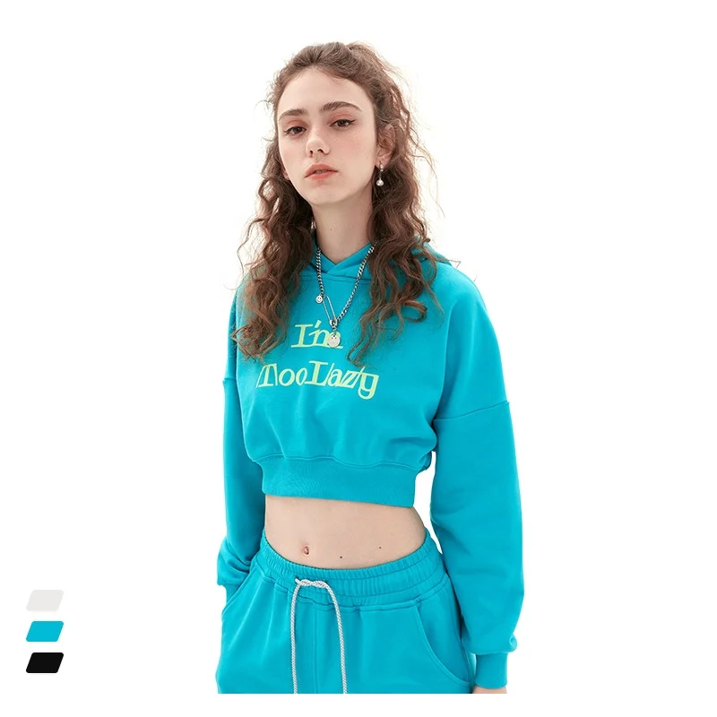 Spring 2023 Cotton Sweatpants And Crewneck Jogger Custom Plain Women Tracksuit Crewneck Sweatshirt Set