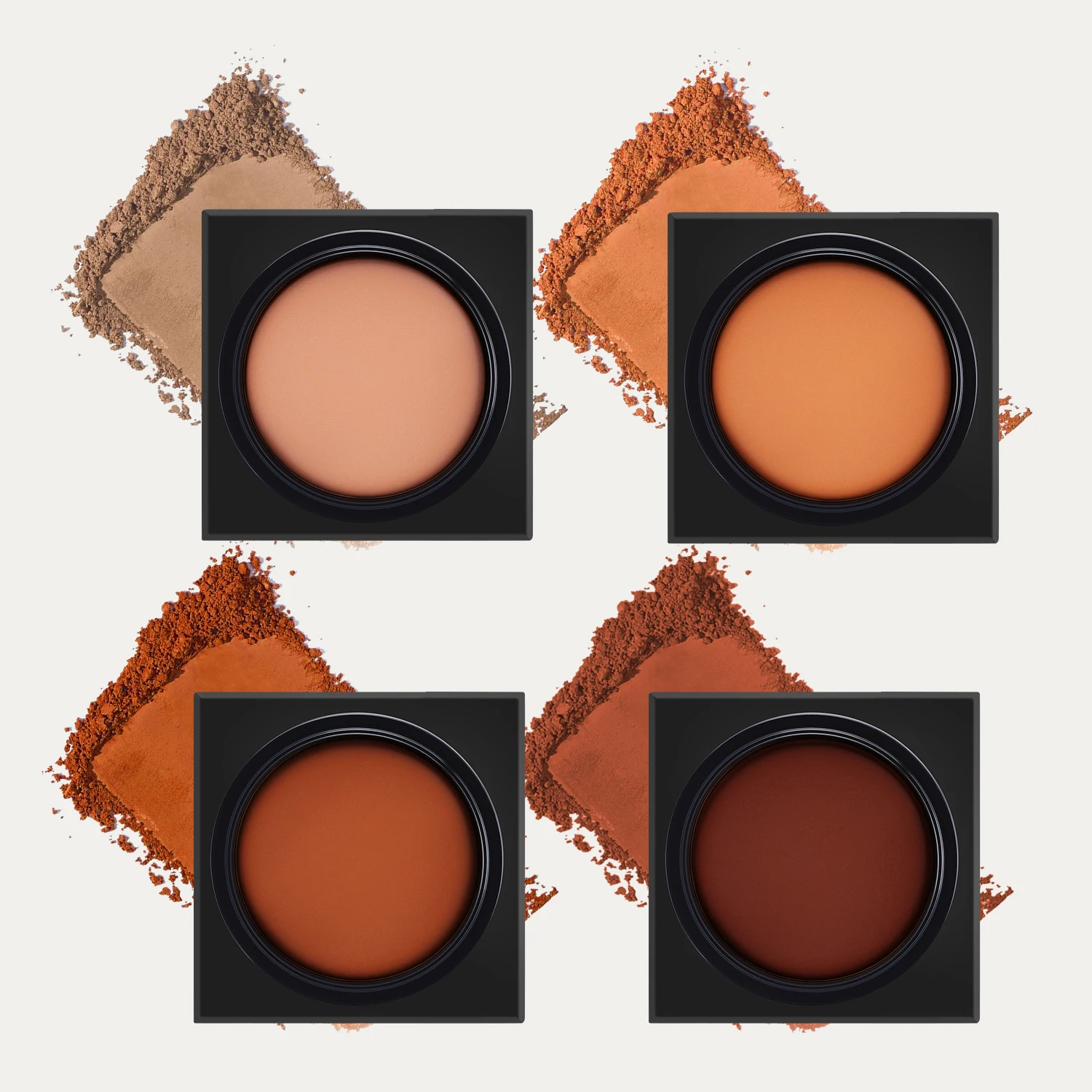 Custom Private Label Contouring Tanning Bronzer Powder Make Up Highly Pigmented Long-wearing Contour Powder Palette