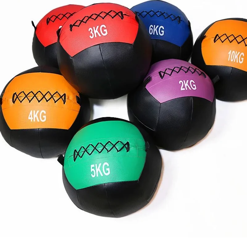 2022 High Buying High Quality PVC Gym Fitness Wall Balls Colored and Black Strength Training Medicine Balls