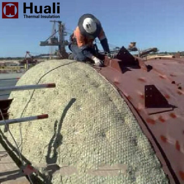 Rock wool wire mesh mineral wool thickness 50 mm rock wool insulation board wire mesh coated