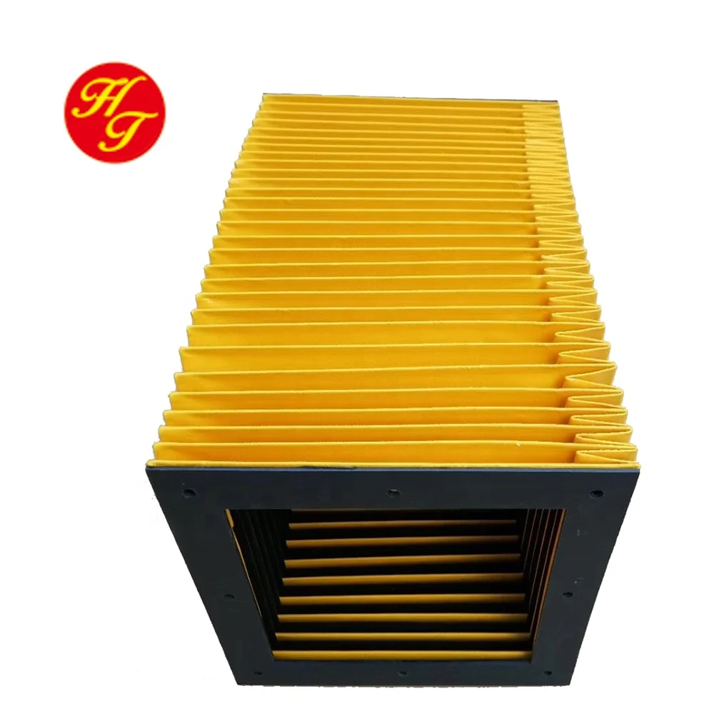 CNC way rubber accordion cover bellows dust cover flexible plastic cover