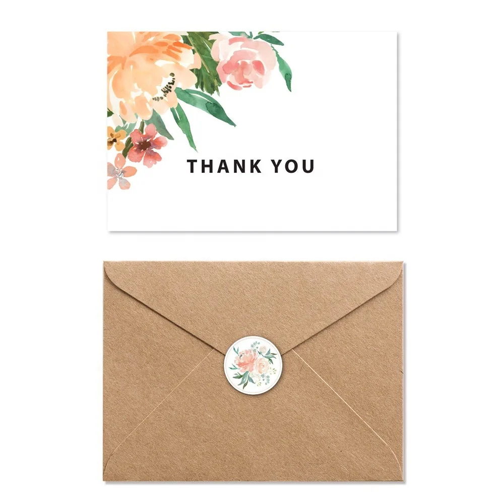  Pink Color Matt Lamination High Quality OEM Custom Printing Thank You Card Pocket