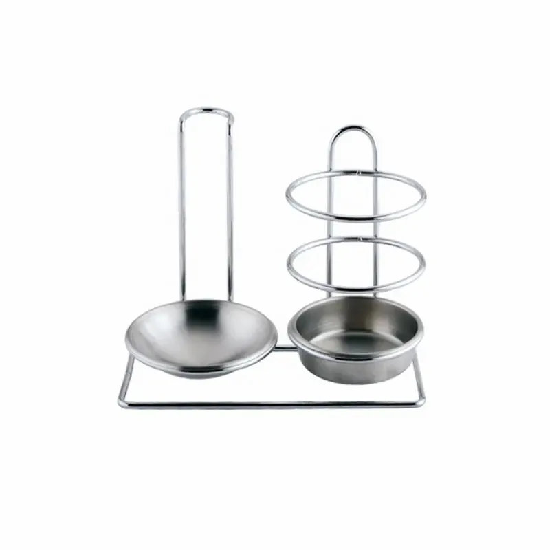 Stainless steel 201 Kitchen soup spoon holder plate,soup shell rack