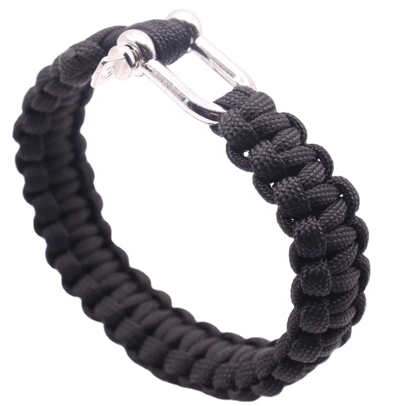 Camping belt adjustable stainless steel shackle suitable for outdoor survival bracelet