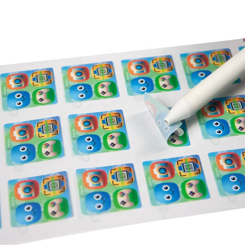 Пользовательские рулон прозрачный слабый клей наклейка Электростатическая пленка этикетка для пластиковых и стеклянных наклеек этикетка
