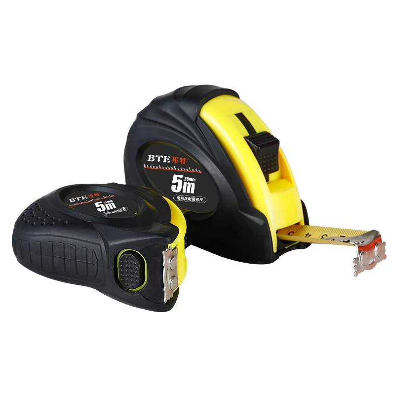 BTE Tape Measure For Worker New abs Plastic Case With PVC Jacket Super Thick Rubber For Long Life And High Accuracy Measure Tape