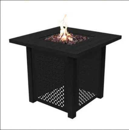 New Product Gas Firepits Table Heavy Duty Volcanic Stone Burning Smokeless Fire Pits Parties Events Stainless Steel Heater