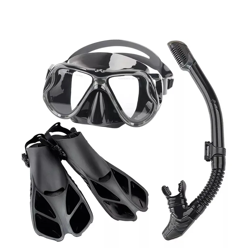 Hot Selling Silicone Adult Scuba Diving Mask Snorkel Fins Set