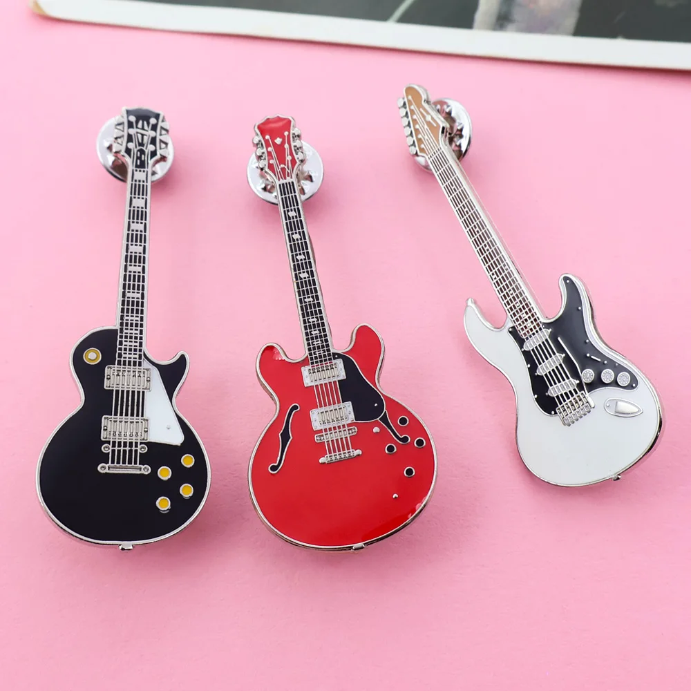 Hot Sale Lapel Pin Badge 3d Cute Cartoon Enamel Pins Customized Gold Plated Fashion Hard Soft Enamel Guitar Music Pins