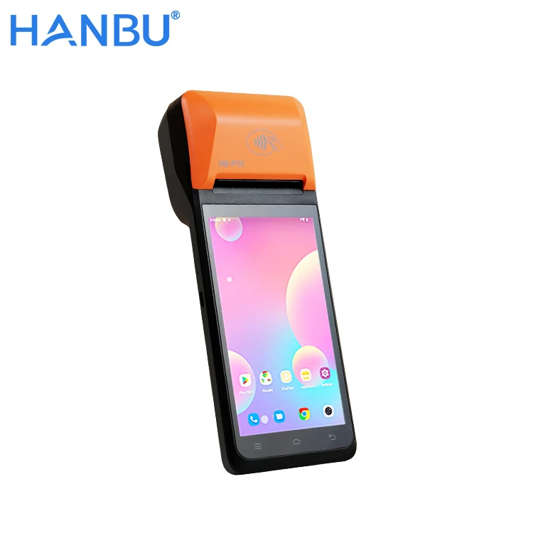 Android 12 ручной высококачественный терминал NFC 4G EFT POS с принтером 58 мм