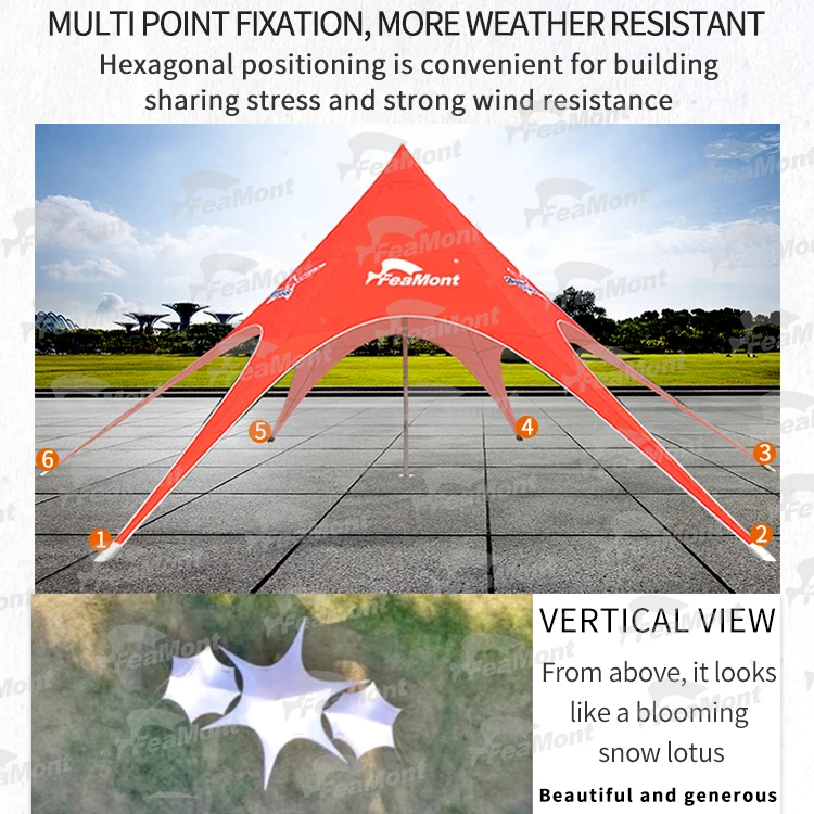 FEAMONT Custom  Double Top Tops Spider Event Tent Camping Beach Star Spider Tent For Outdoor Display Event