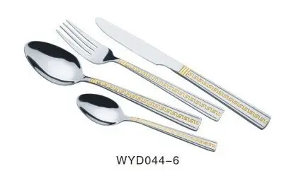 
Dinner Royalty Line 24 Pieces 72Pcs Stainless Steel Gold Flatware Cutlery Set 