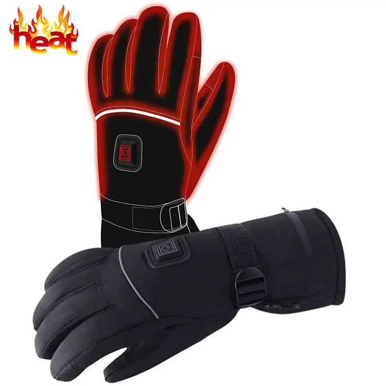 Electric Rechargeable Battery Warm Heated Gloves Ski Bike Motorcycle Heating Gloves Hand Warmers