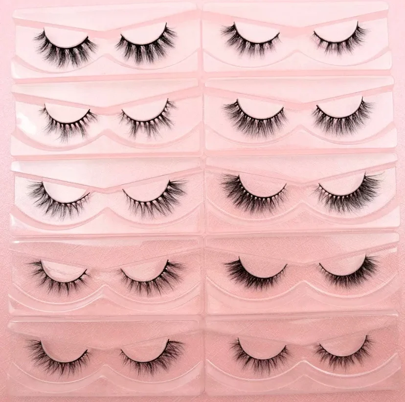 
wholesale eyelashes mink eyelashes vendor Fake Lashes Custom Eyelash Packaging Case Korean Pbt Fiber Eylash 