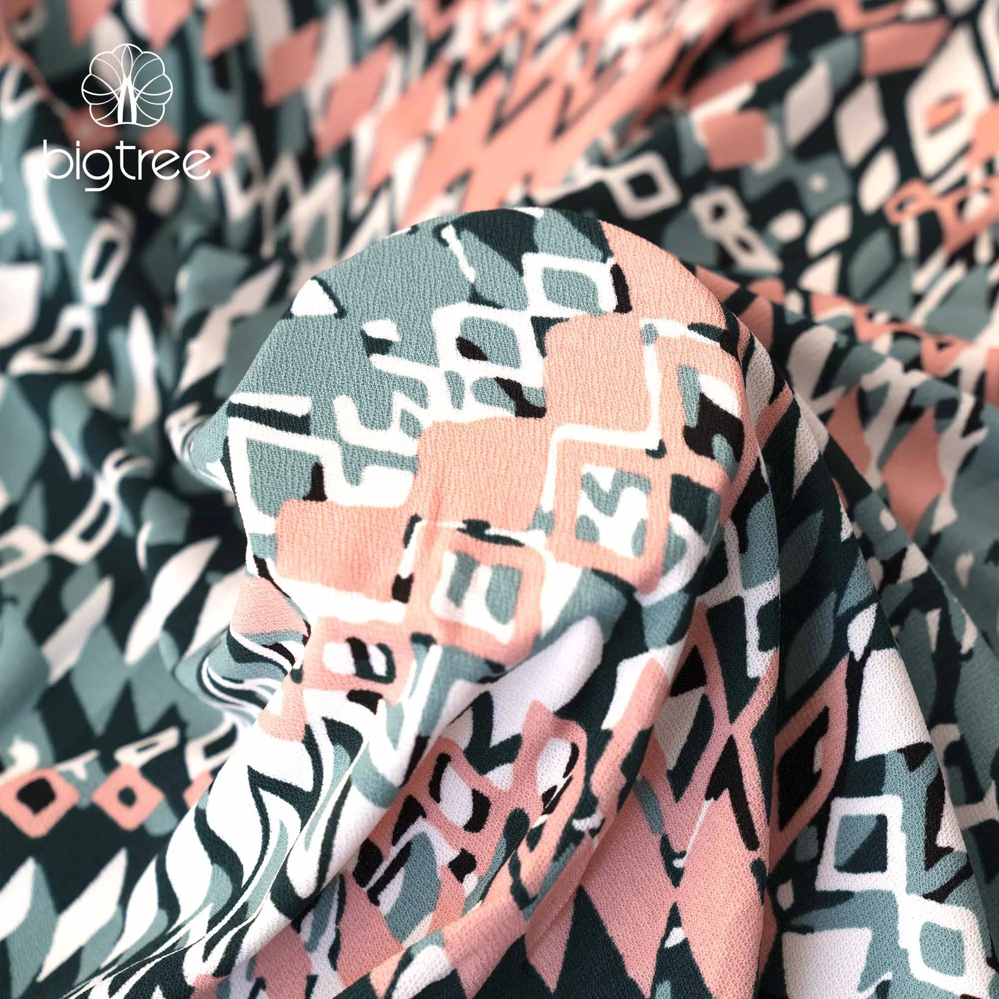 Wholesale  printed knitted blouse skirt  96% polyester 4%Spandex fabric