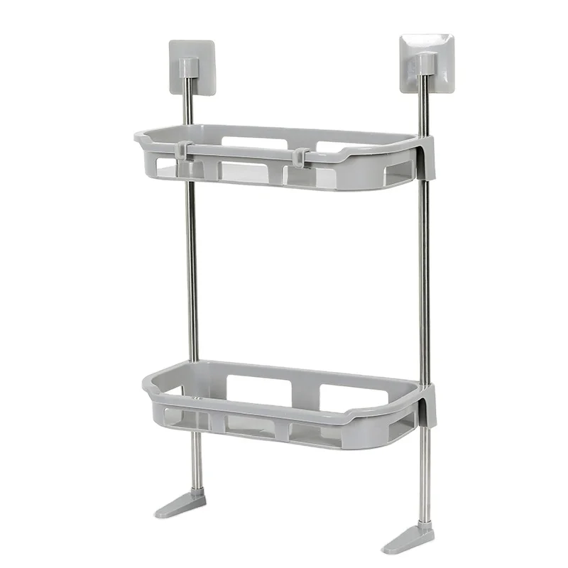 Yiwu Single Layers Wall Mounted Storage Shelf Stainless Steel Toilet Standing Saver