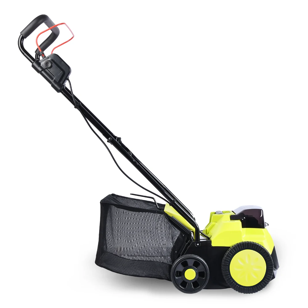 Vertak 2x20V brushless motor large scarifier and rake 36cm cutting width garden 2 in 1 cordless lawn rake scarifier
