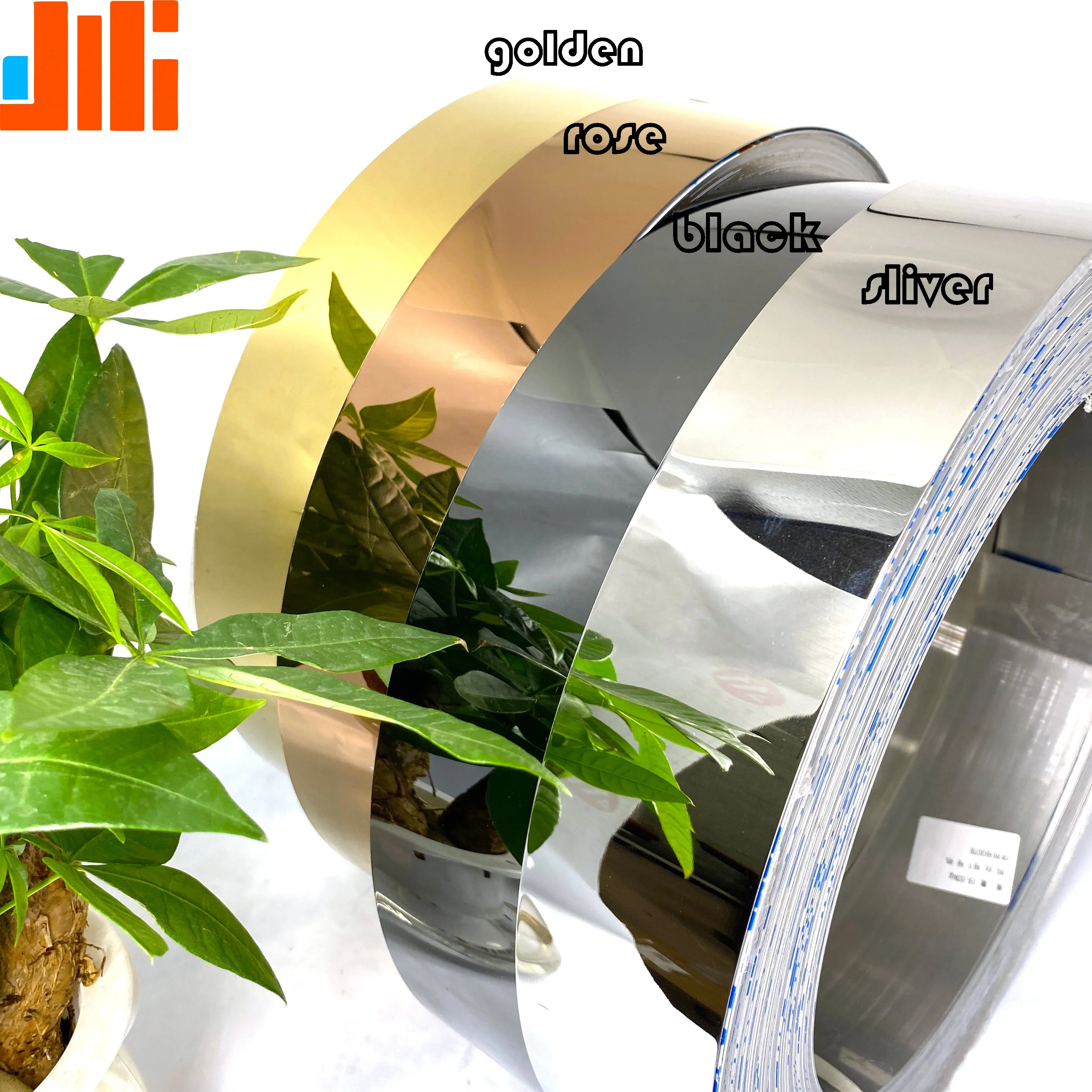 8k mirror stainless steel strip/coil/tape SUS200/300series sliver color Advertising word/logo material