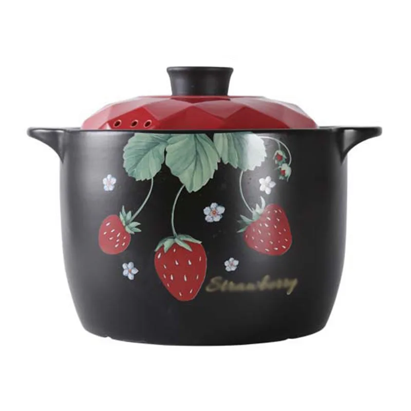 Ceramic casserole household open fire gas stove soup pot high temperature dry burning does not crack household casserole