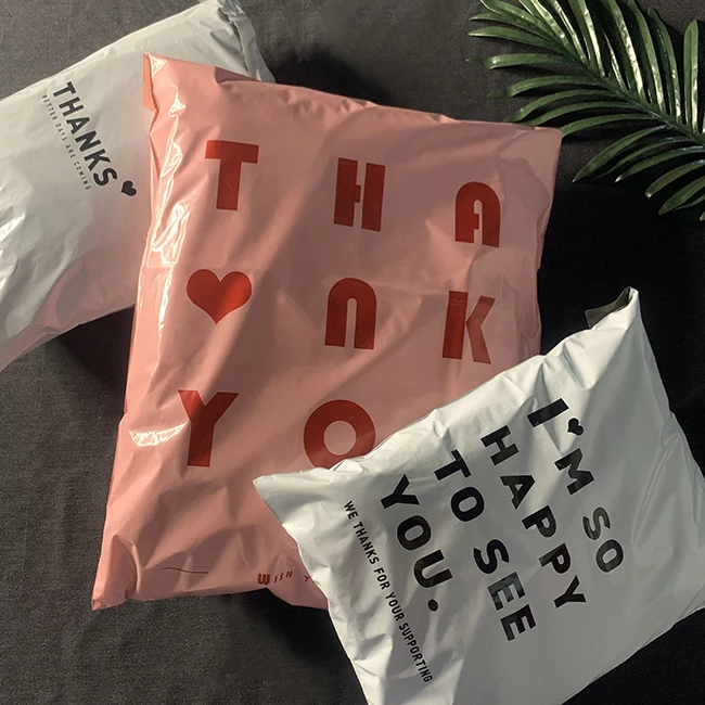 Pink Love Heart Cute Mailing Bags Australia Dress Shirt Coloured Poly Pvc Bag Mail Hair Packing Mailing Bag Compostable Frosted