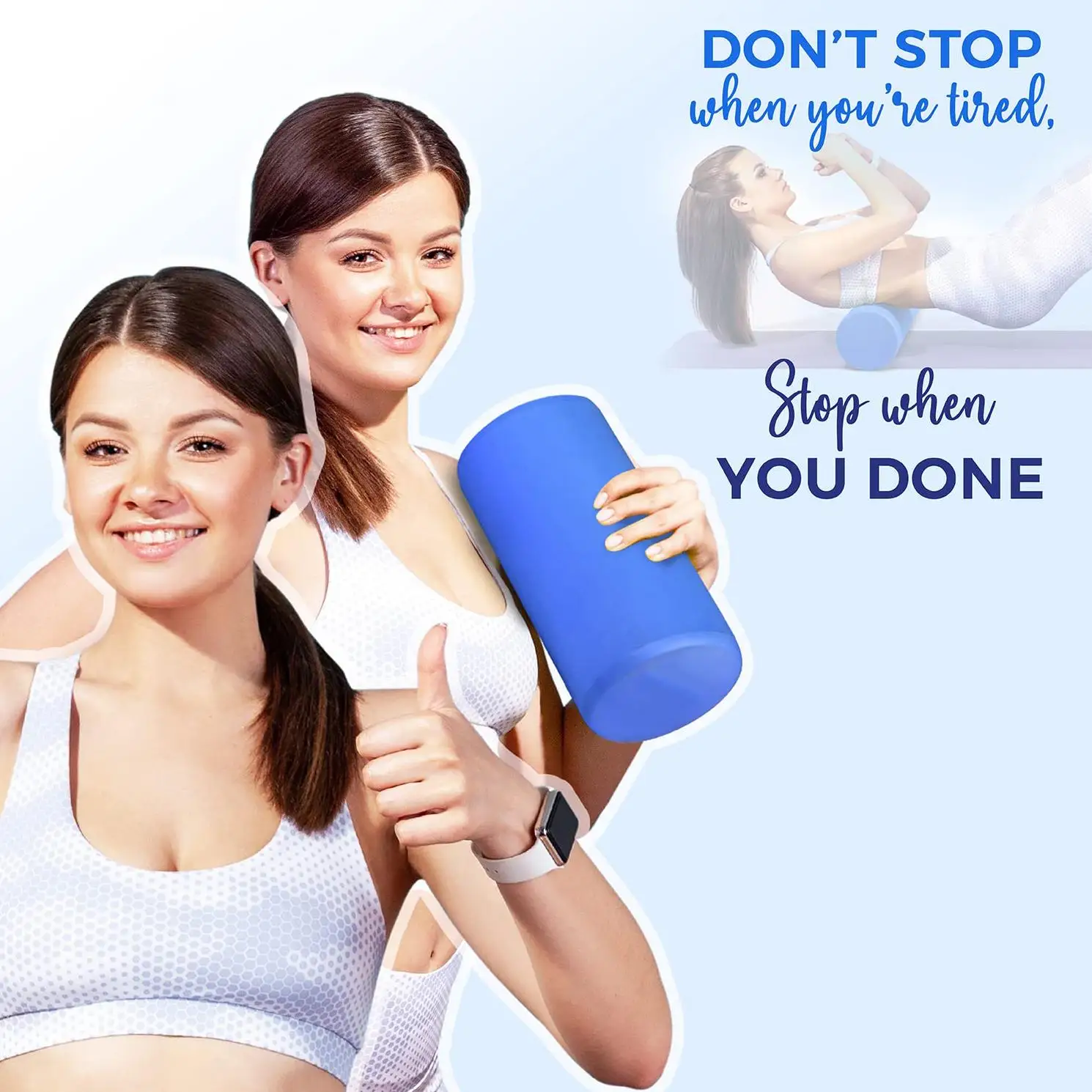 Wholesale Gym EVA Yoga Foam Roller Custom Printed Sports Fitness Equipment Exercise Massage Rollers 36cm 90cm