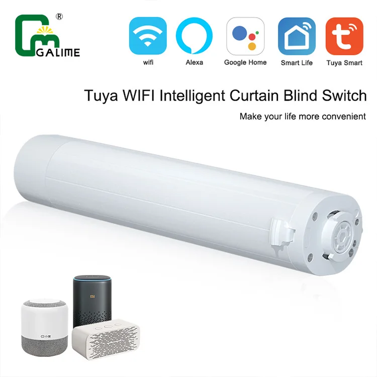 Smart Electric Curtain Motor WiFi Wireless Automate Tuya Electric Curtain Motor Control App Control Curtain With Alexa Google