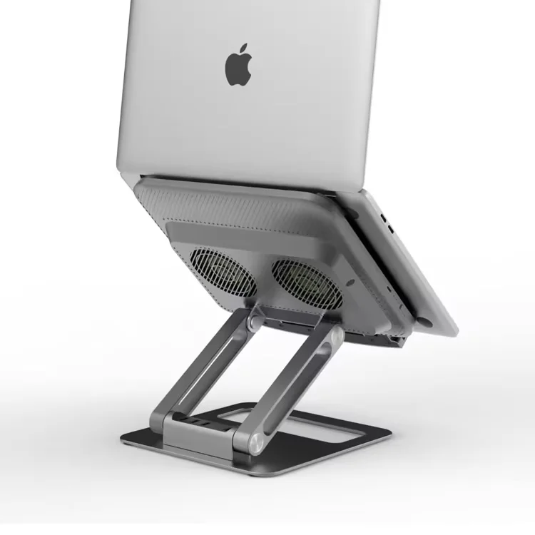 Great Roc OEM Hot-selling laptop stand with cooling fan fit to 17 inch device metal heat dissipation laptop stand with usb hub