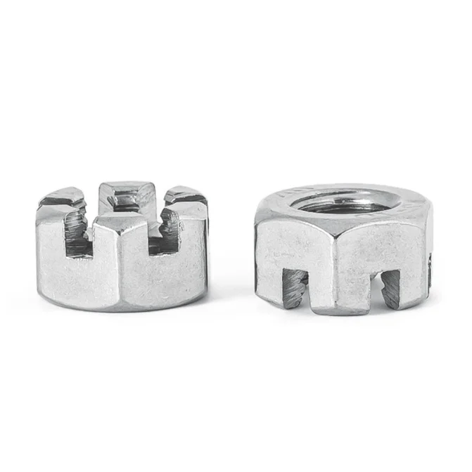 Customization Carbon Steel  Round Slotted Nut Lock Nut Stop Bearing Self Locking M3 M8 Slotted Round Nuts