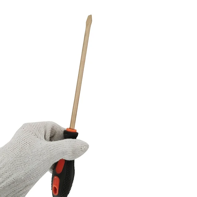 Non sparking beryllium copper alloy  flat slotted screwdriver offer ISO9001 certificate