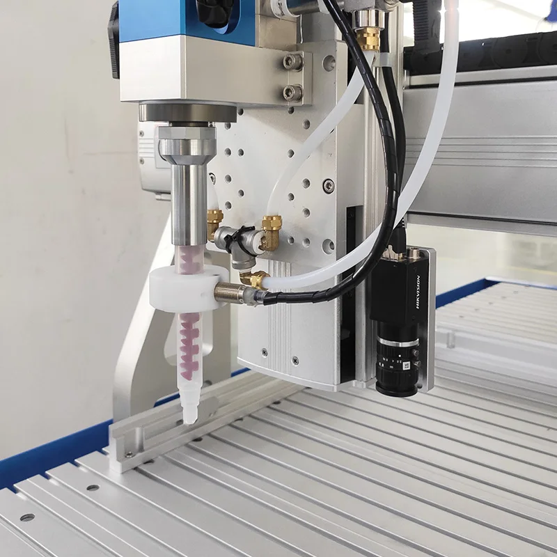 Automatic dispense AB glue epoxy resin doming machine for stickers tags keychain