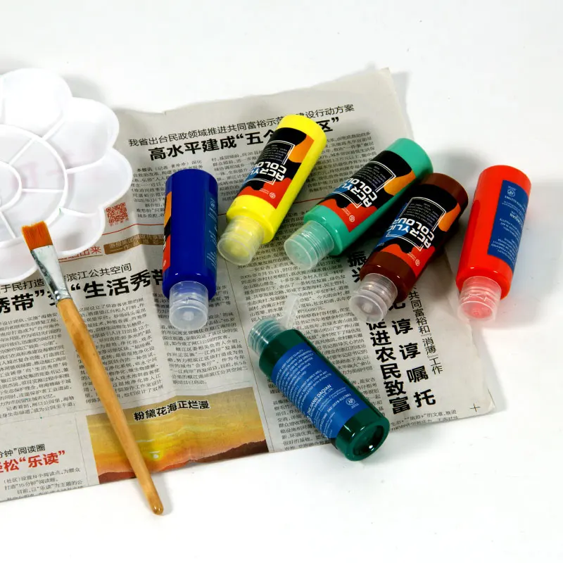 Hot Sale Non-toxic 36 Colors Plastic Bottle 60ml Colorful Acrylic Paint Bulk Artist Acrylic Paint