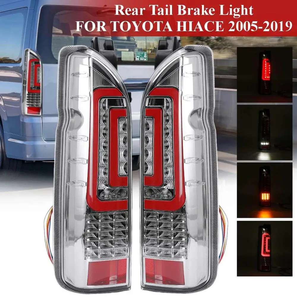 Car LED Tail Light Taillight For Toyota  Hiace 2005 -  2018 Rear Fog Lamp  Brake Light  Reverse  Dynamic Turn Signal