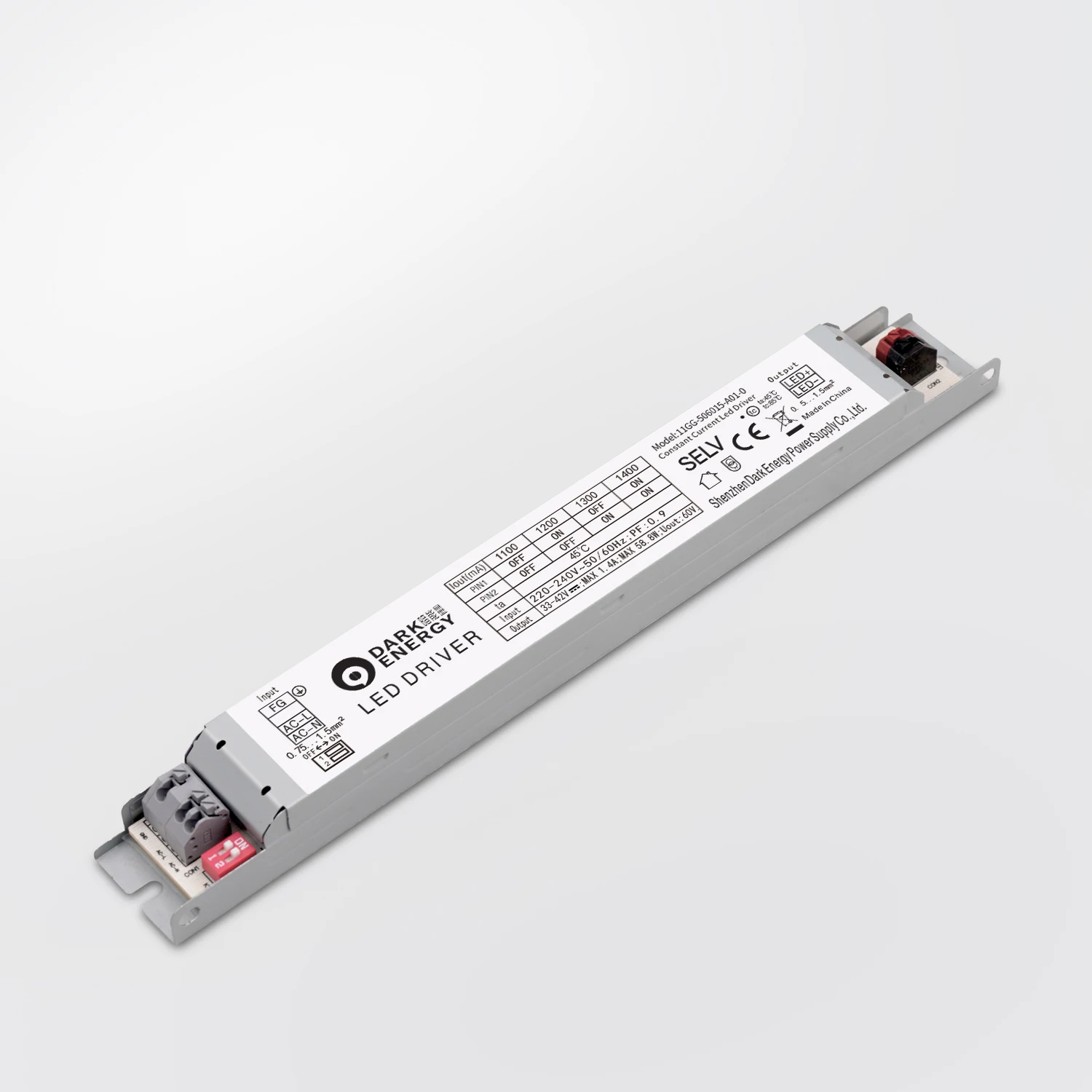 Dark Energy 50-60W Dip Switches Led Driver Linear light Panel Light Power Supply Led Driver