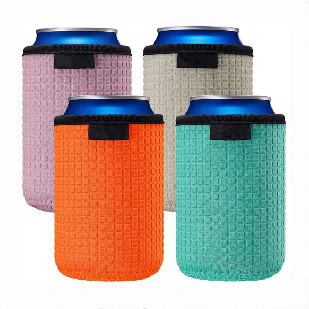 Neoprene  Creative Portable Beer Can Cooler Sleeve Promotional Custom Logo Embossed Printed Stubby Holder Coozies