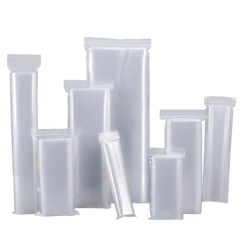 Thickened Long Ziplock Bags Transparent Plastic Sealing Packaging Bag