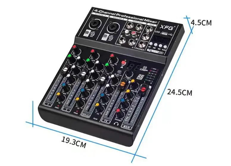 Best small audio mixer 6 channel with MP3 ,U Dish, 48V Phantom for streaming the Pocket Maestro of Audio Mixing