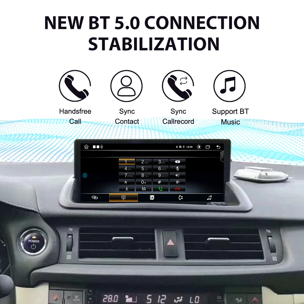 10 25 дюймов Carplay для Lexus CT200 2012-2020 автомобильное радио мультимедийное беспроводное HD сенсорный экран GPS Navig головное устройство
